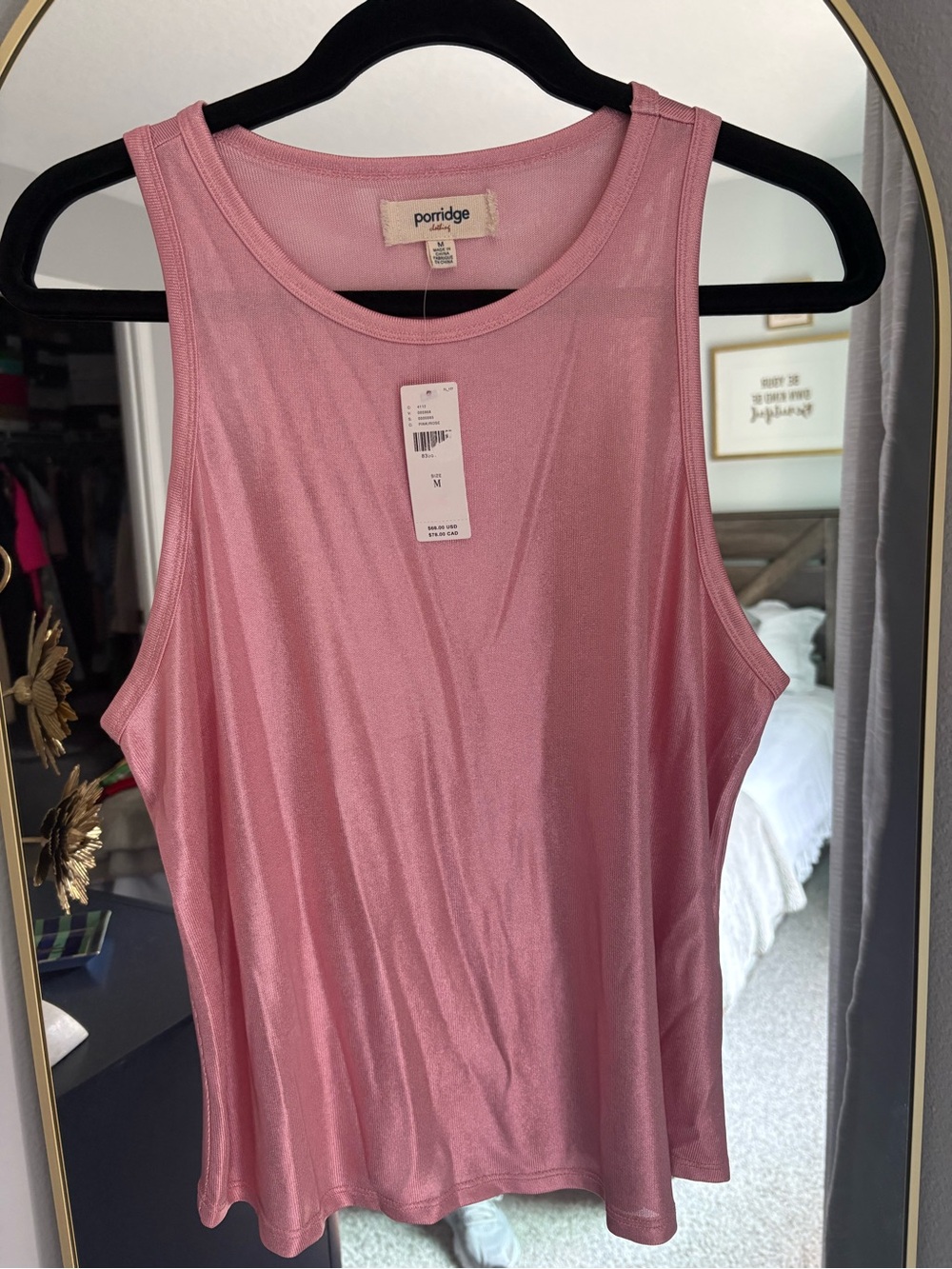 Porridge Women's Sleeveless Pink Tank Top
